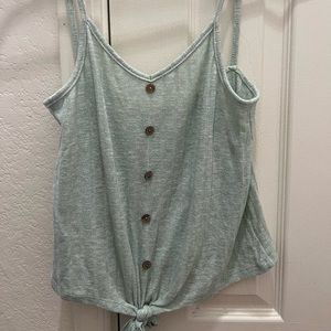 American eagle button , tied tank